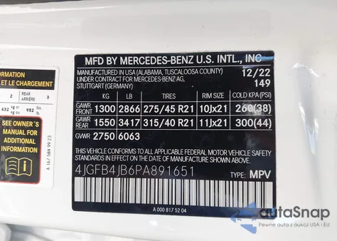 2023 Mercedes-Benz Gle 350 from USA, damaged, VIN 4JGFB4JB6PA891651